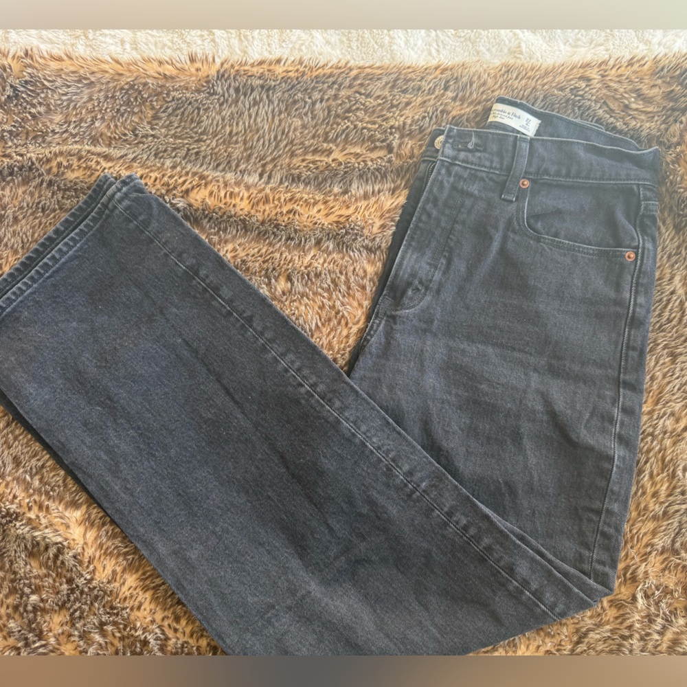 90s Relaxed High Rise Abercrombie Black Jeans size 4 / 27